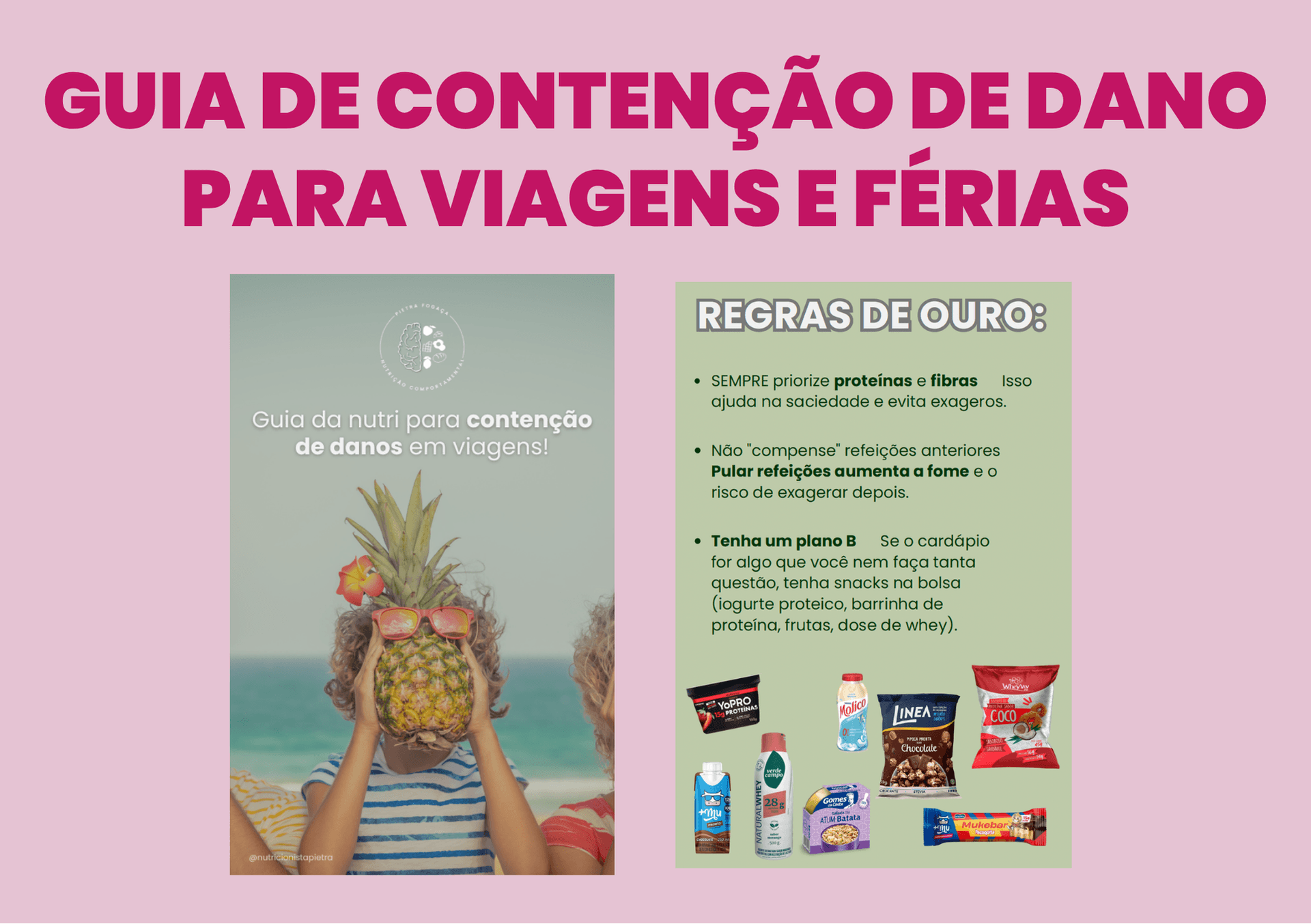 Guia de contenção de dano para viagens e férias